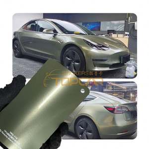 Aventurine vert TPU voiture vinyle Wrap en gros PPF couleur de la carrosserie auto-cicatrisant anti-rayures changement de couleur caractéristiques voiture noire - Product Image 1