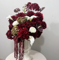 Boule de fleurs artificielles en soie de luxe, vente en gros d'usine, populaire pour la décoration de centre de table de mariage et les arrangements floraux d'événements