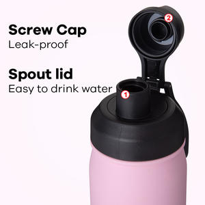 Borracce Sportive Isolate in Acciaio Inossidabile Everich ODM da 18oz e 32oz con Bocca Larga, Sottovuoto e Coperchio con Manico - Product Image 5