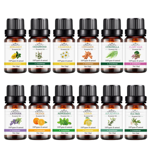 100% puro Natural orgánico naranja árbol de té menta eucalipto aceite esencial juego de regalo señora cuerpo masaje fragancia vela difusor - Product Image 3