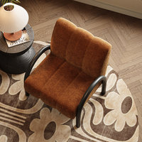 Fauteuil de loisirs vintage en tissu, fauteuil inclinable pour la maison, fauteuil design pour hôtel et gîte, fauteuil individuel, fauteuil de salon, chaises d'hôtel