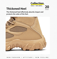 Bottes tactiques de combat personnalisées en gros pour hommes, couleur beige désert, en maille, à lacets, avec semelle extérieure en caoutchouc, chaussures décontractées pour la course lente