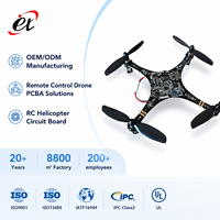 Fabricación OEM de Placas de Control Remoto Industriales Verdes Personalizadas, PCBA para Helicópteros RC
