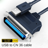 Cable de Impresora USB 2.0 a CN36 Centronics de Alta Calidad con PVC Ecológico de 1.2m de Longitud para Teléfono Móvil