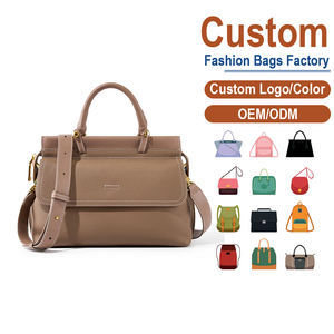 Sac messager en cuir de chameau - Cuir de vachette pleine fleur véritable, double poignée + bandoulière amovible, OEM pour marques de luxe - Product Image 2