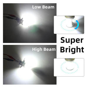 Phare LED universel 8-80V 13W 1600LM AC blanc/jaune pour motos, position avant - Product Image 4