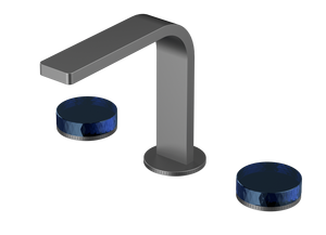 Crystal Handle Basin Mixer Tap, Chrome/<b>Brushed</b> Black, <b>Deck</b> Mount Single Lever Bathroom Faucet, B2B Bathroom Supply, OEM - Product Image 6
