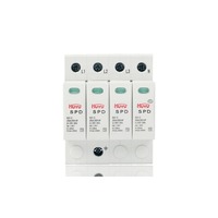 Parafoudre HUYU HLS1-B/100kA/385V/4P Classe I, Dispositif de Protection Contre les Surtensions 4P, Imax100kA Uc385V, Montage sur Rail DIN
