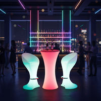 Comptoir de bar lumineux Cocktail Party RGB Changement de couleur Bar Glow LED Tables