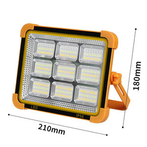 Projecteur LED <span class=keywords><strong>4</strong></span> grilles d'urgence pour l'extérieur, <span class=keywords><strong>camping</strong></span>, lampe à panneau solaire rechargeable avec poignée portable <span class=keywords><strong>et</strong></span> aimant - Product Image 6