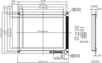 Module graphique LCM Wisetip Factory Vg320X240B en promotion avec contrôleur RA8835 + alimentation simple 5V, cycle de travail 1/240, 120.1x92.1mm