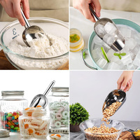 Pelle à glace en acier inoxydable LIHONG 6 OZ pour cuisine, bar, fête, mariage – Cuillère à glace métallique écologique et polyvalente