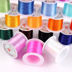 Лидер продаж, цветной эластичный шнур 0,8 мм, веревка с кристаллами для изготовления ювелирных изделий