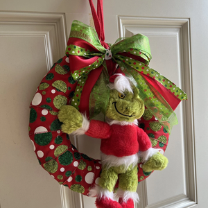 Guirlande <span class=keywords><strong>de</strong></span> noël maison accrocher décoration pendentif extérieur noël Grinches jambe elfe en peluche décors couronnes ornements articles en gros - Product Image 4