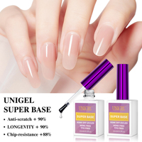 Gel de base super auto-nivelant OEM ODM en gros, résistant à l'usure, non toxique, écologique, gel UV LED pour ongles, couche de finition pour salon CE