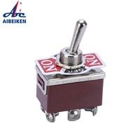Haute qualité 12mm (marche)-arrêt-(marche) momentané 6 broches 15A 250VAC DPDT Double pôle Double jet interrupteur à bascule de voiture
