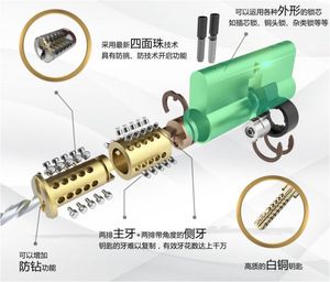 JIXIN 60mm Backset Cilindro Sello Cerradura <span class=keywords><strong>Tuerca</strong></span> Ga Puerta Cilindro basculante Cerradura con 3 Llaves - Product Image 3