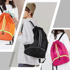 Sac à dos à cordon résistant à l'eau, sac de plage à cordon, sac de sport avec compartiment pour chaussures pour le football, le basketball, la natation - Product Image 6