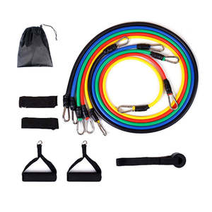 ชุดยางยืดออกกำลังกาย Aofeite Custom Strength TPE One Word Tension 2 Tubes Band 11 ชิ้น พร้อมเชือกดึง - Product Image 1