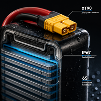 Batterie de drone étanche XINGTO 6S à semi-conducteurs 28000mAh 22.2V 340Wh/kg 10C IP67 pour FPV VTOL UAV, puissance OEM en gros, 800-1000 cycles