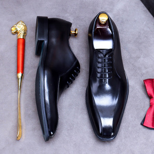 Chaussures habillées pour hommes en cuir véritable britannique de haute qualité, design de luxe pour affaires, à lacets, motif fait main, très vendues - Product Image 3