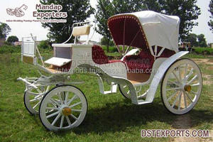 Luxury Indian Wedding Royal Horse-Drawn Carriage <b>Buggy</b> Customized Color Metal & Wood <b>Lightweight</b> Elegant Open Seating - Product Image 5