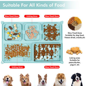 Prodotti per Animali Domestici OEM/OEM di Alta Qualità, Tappetino Multifunzionale per Alimentazione Lenta di Cani e Gatti con Trattamento Superficiale UV, Set in Silicone - Product Image 3