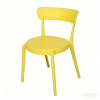Chaise empilable ergonomique en plastique PP avec logo personnalisé OEM/ODM, couleur personnalisée, pour la maison, la cuisine, le café, l'hôpital, l'hôtel