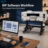 Nouvelle imprimante UV DTF industrielle semi-automatique de 30 cm avec 3 têtes XP600, machine d'impression d'étiquettes en cristal, Ethernet, multicolore