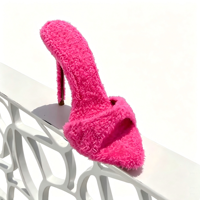 Nouveautés – Sandales de soirée sexy en tissu éponge à bout pointu, talon de 12 cm, semelle intérieure souple pour femme 2026