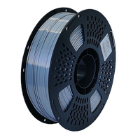 Filament PLA Soie Monochrome 1KG pour Imprimante 3D – Nouveau Matériau d'Impression 3D Soie Lumineuse Argentée