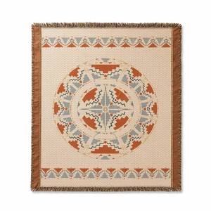 Manta de Picnic Boho Personalizada, <span class=keywords><strong>Tapiz</strong></span> Tejido Geométrico con Borlas de Algodón, Alfombra para Exteriores, Decoración del Hogar, Fabricante OEM - Product Image 1