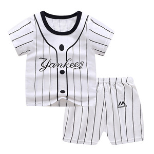 Ensemble de shorts à manches courtes en coton pour bébé, imprimé de dessins animés, t-shirt pour bébé garçon et fille, tenue 2 pièces, vêtements d'été pour nouveau-né, vente en gros - Product Image 3