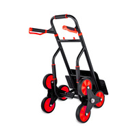 Chariot à plateforme à six roues en acier inoxydable FELLCO, capable de monter les escaliers, charge super lourde, usage industriel, domestique et commercial, pour poudres