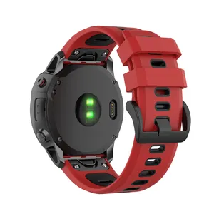 उच्च गुणवत्ता दोहरी रंग खेल सिलिकॉन घड़ी का पट्टा के लिए त्वरित वितरण के साथ Garmin EPIX MK1 स्मार्ट घड़ी बैंड