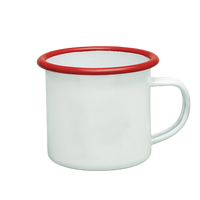 Cadeau promotionnel, tasse en métal émaillé personnalisée avec logo imprimé, tasse publicitaire colorée pour le bureau