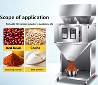 Multifunctionele semi-automatische kwantitatieve weeg-, vul- en verpakkingsmachine voor thee, rijst, noten, gedroogd fruit, 220V/110V, kartonnen dozen