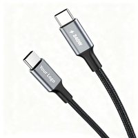 Kabel USB C, 240W Tipe C ke kabel Tipe C pengisian cepat CE RoHs kualitas tinggi kustom 1m 2m 3m 5m kabel Data kepang nilon Tipe C