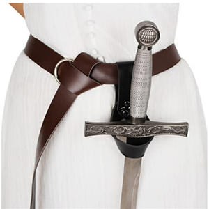 戦術的な中世風調節可能なPUレザー製剣ホルスターショルダーストラップシース鞘、アウトドアアクティビティコスチューム用 - Product Image 2