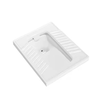 WC à la turque moderne en céramique blanche, antidérapant, désodorisant, à siphon en S pour hôtels et salles de bain publiques
