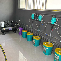 Ensemble complet d'équipements pour station de lavage automobile : bras articulé + enrouleur de tuyau combiné + grille de drainage pour atelier de detailing commercial