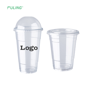Cốc Lạnh Tùy Chỉnh 8Oz 9Oz 10Oz 12Oz 20Oz 24Oz 16Oz Cốc Nhựa PET Dùng Một Lần Tái Chế Có Nắp Đậy - Product Image 1