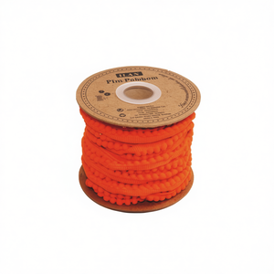 Nastro Iln Pom-Pom Larghezza 1,0 cm 20Y Arancione per Decorazioni Artigianali - Product Image 1