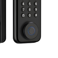 Serrure intelligente Tuya en aluminium, serrure à pêne dormant numérique, empreinte digitale, mot de passe, clé, carte intelligente, serrure de porte WiFi, application pour la maison et l'hôtel