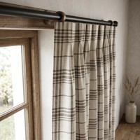 Voilages à carreaux teints en fil 150 GSM pour salon et hôtel, occultants et semi-occultants, haute protection UV