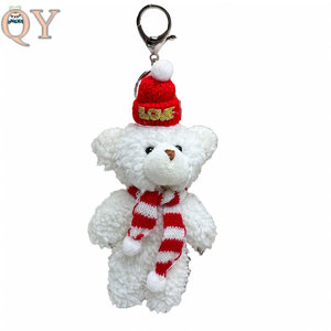 Custom Wholesale HQ Christmas Plush Toy Powder Blusher Scarf <b>Bear</b> Stuffed Doll <b>Bear</b> Keychain Pendant Doll Gift Manufacturer - Product Image 5