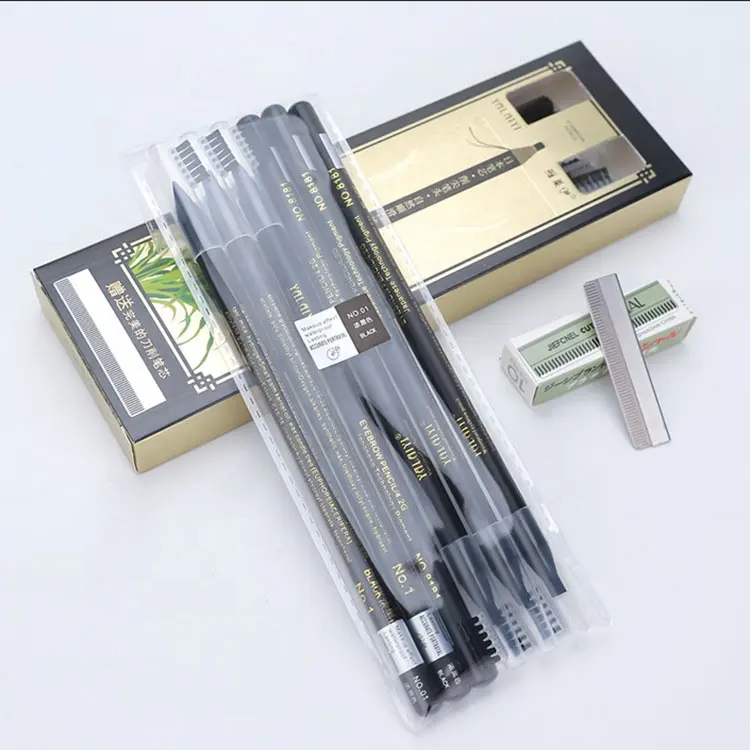 Microblading Accessori Commercio All'ingrosso 4 Colori di Lunga Durata Matita Per Gli Occhi Peel Off Impermeabile Matita Per Gli Occhi Private Label
