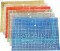Carpetas de plástico para archivos al por mayor, My Clear Bag transparente, suministros de oficina, carpetas de archivos para la escuela y la Oficina, colores surtidos