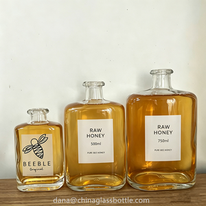 Botellas de Vidrio al por Mayor de 200ml, 500ml y 750ml para Envasar <span class=keywords><strong>Miel</strong></span>, Whisky, <span class=keywords><strong>Ron</strong></span> Oscuro, Brandy, <span class=keywords><strong>Licor</strong></span> de Arce, Vodka, Ginebra, Tequila y Aromas - Product Image 1