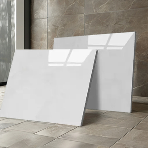Azulejo de piso de cerámica pulido de 600x600mm, efecto de mármol blanco de porcelana para uso Interior, para sala de estar, almacén, centro comercial, Baño - Product Image 1
